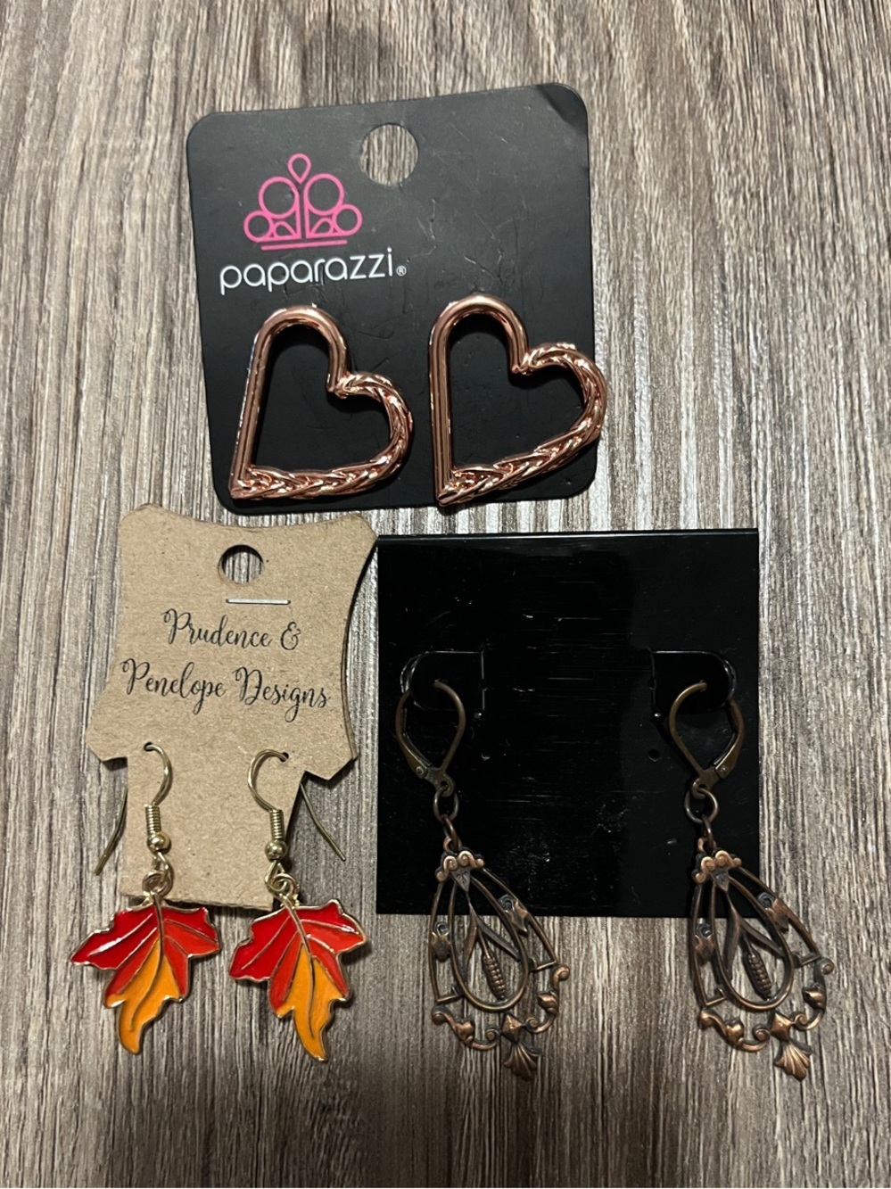 Paparazzi and other Earrings (3) pair